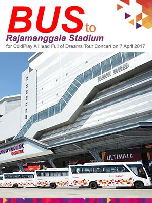 Bus to Rajamangala Stadium for ColdPlay A Head Full of Dreams Tour Concert on 7 April 2017