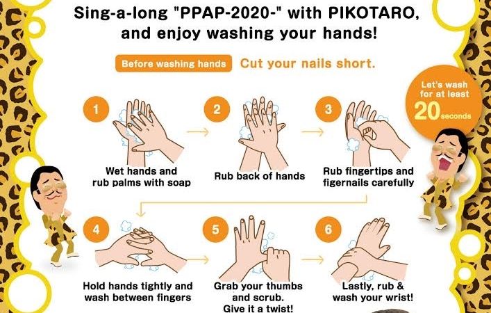 ดูง่าย อ่านเข้าใจ  PIKOTARO ทำโปสเตอร์สอนวิธีล้างมือในแบบ PPAP 2020!