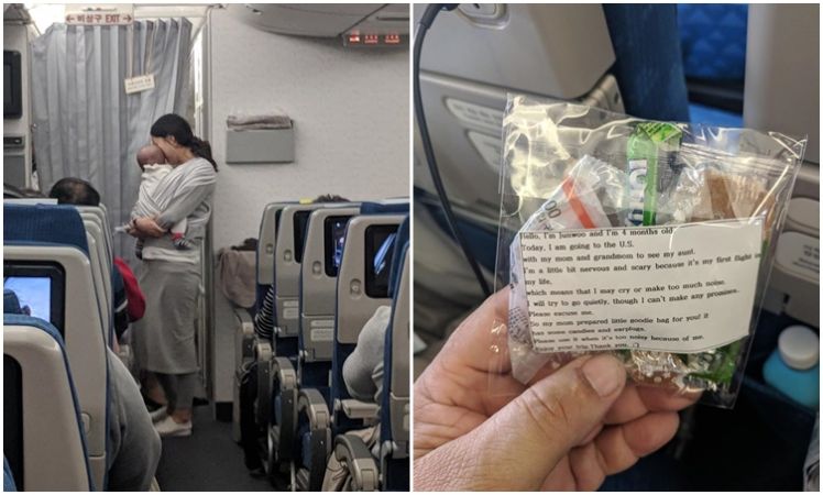 น่ารัก! คุณแม่ชาวเกาหลี เดินแจก เซตป้องกันเสียงเด็ก ให้ผู้โดยสารทุกคนบนเที่ยวบินเดียวกัน